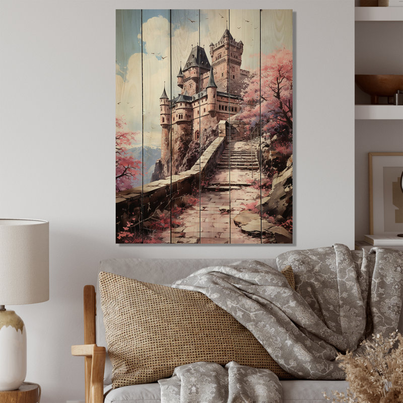 Allemagne, château de Heidelberg, impression sur bois sans cadre, H 20 po x l 10 po x P 0,78 po