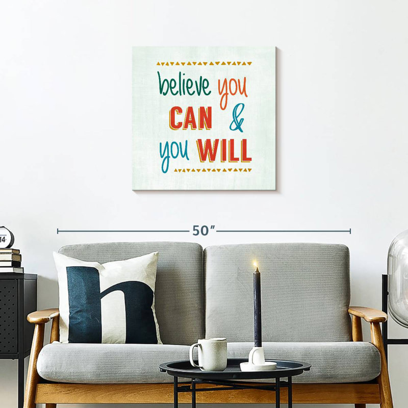 Tergel Believe You Can And You Will, H 24 po x l 24 po