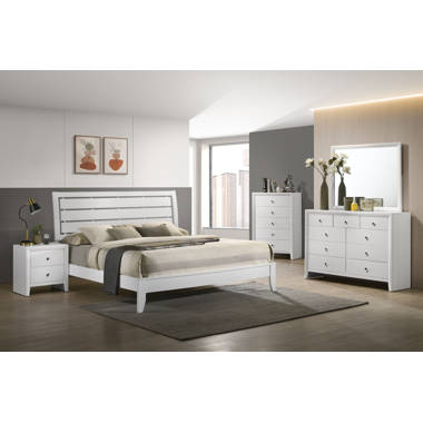 Jamene Philip Cherry Sleigh Bedroom Set B3800 Special 5 Bed Dresser Mirror Nightstand Chest Winston Porter Bed Size: King