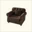 Canapé Chesterfield rembourré en velours avec garniture cloutée et accoudoirs roulés, canapé Mid-Century moderne avec capitonnage à boutons, comprend 1 oreiller-41659328