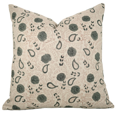 Ensemble de 4 coussins décoratifs Fabividine Boho, satin de coton (Gopi, bleu)