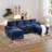 Elanora 122"W Spacious Sectional Sofa With Dual-Layer Cushions & Ottomans-111914592
