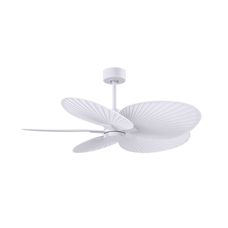 Alessandra Tropical - Five Blade Ceiling Fan - Matte White Finish - Matte White Blades, Matte White, Matte White