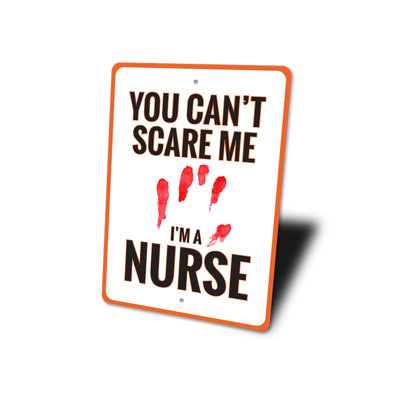 «I'm A Nurse», panneau en aluminium