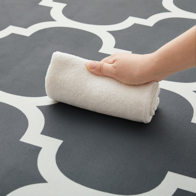 Abstract Machine Printed Shag Area Rug, Runner 60 x 220 cm