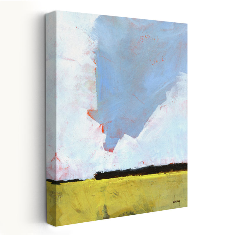 Barley Field - Art contemporain de paysages, H 24 po x l 16 po