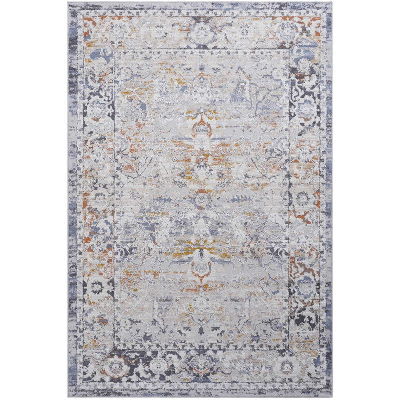 5X7 Area Rug /Grey - Non-Shedding Stain For Nursery Entryway Eat-In Kitchen, Rectangle 5'5" x 7'6"