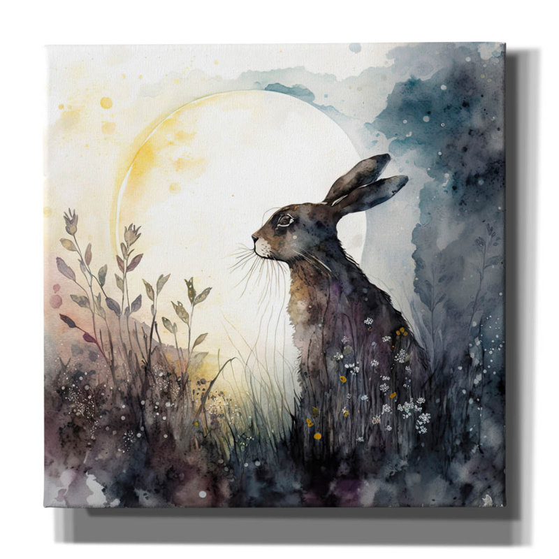 «Under A Full Moon» par The Golden Valley, art mural sur toile, H 37 po x l 37 po x P 1,5 po