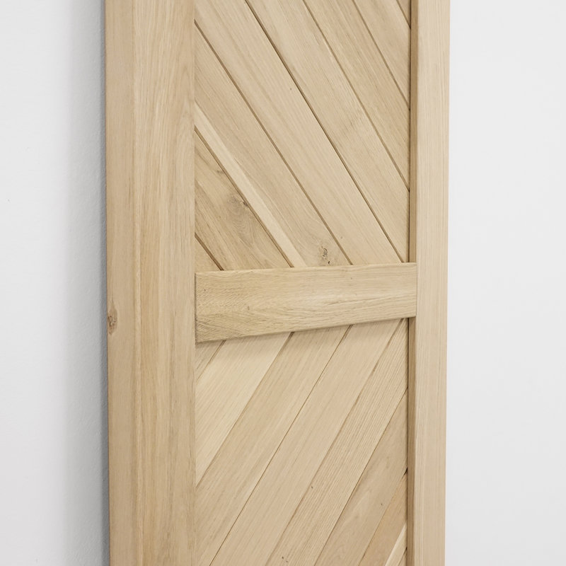 Solid Oak Barn Door, Unfinished