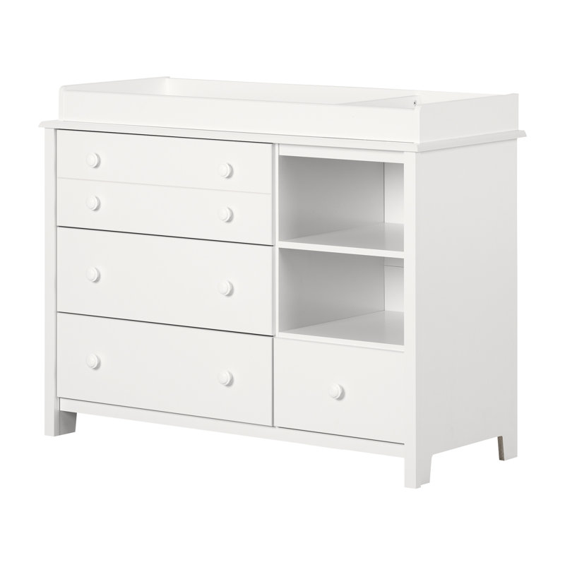 Little Smileys Changing Table Dresser, Pure White