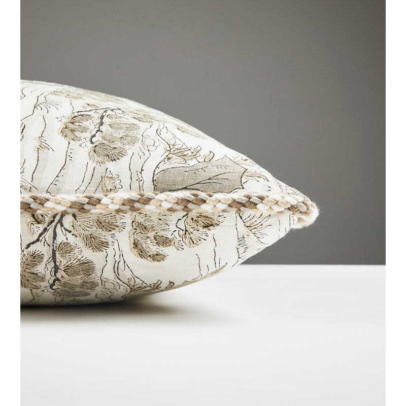 Pacifica Square Pillow Cover & Insert, Pewter