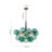 6 - Light Sputnik Sphere Blue Glass Bubble Chandelier-875387276
