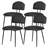 Modern Faux Leather Dining Chairs Set Of 4, Upholstered Kitchen & Dining Room Chairs With Padded Seat And Gold Metal Legs, Contemporary Side Chairs For Dining Room, Living Room, Vanity-1956855533