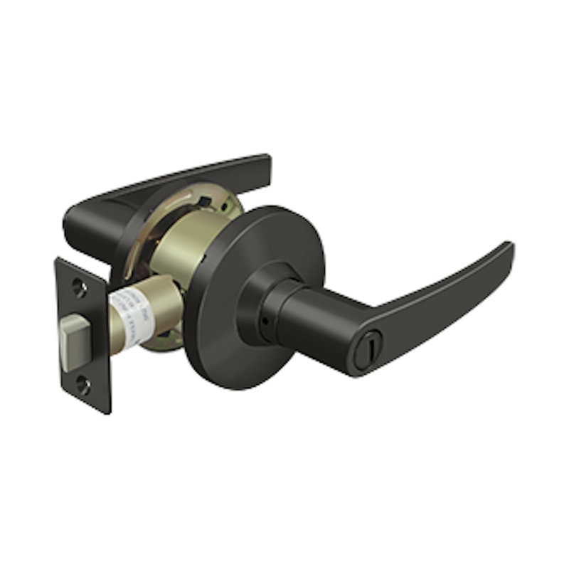 Deltana CL702EL-26D Comm, standard d'intimité de qualité 2, levier droit en chrome brossé, Chrome brossé