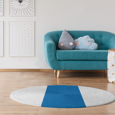 Bleu/blanc tapis