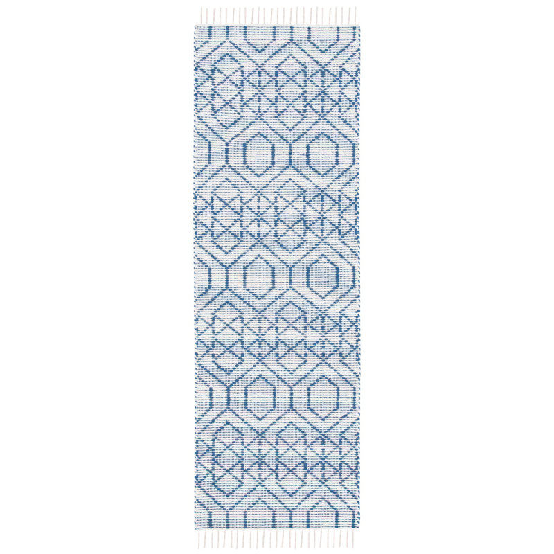 Montauk Hand Loomed Cotton Geometric Rug, Runner 2'3" x 7'