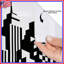 Rideaux de douche noir et blanc Cityscape Extra Long-1952143204