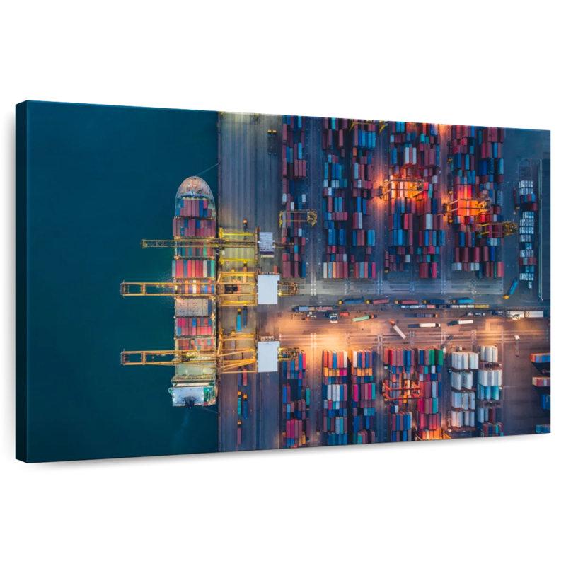 Mehar Container Cargo Ship Port, 24" H x 36" W