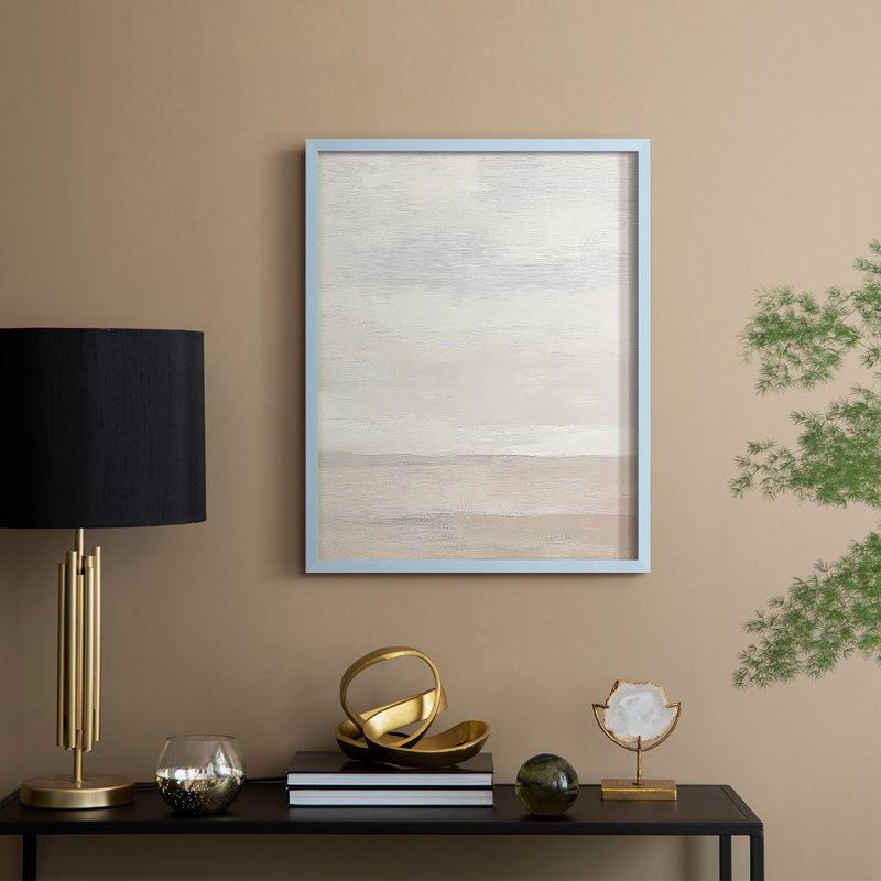 «Abstract CDXCVII», reproduction encadrée - prête à être accrochée - fabriquée aux États-Unis, Bleu, H 29 po x l 23 po