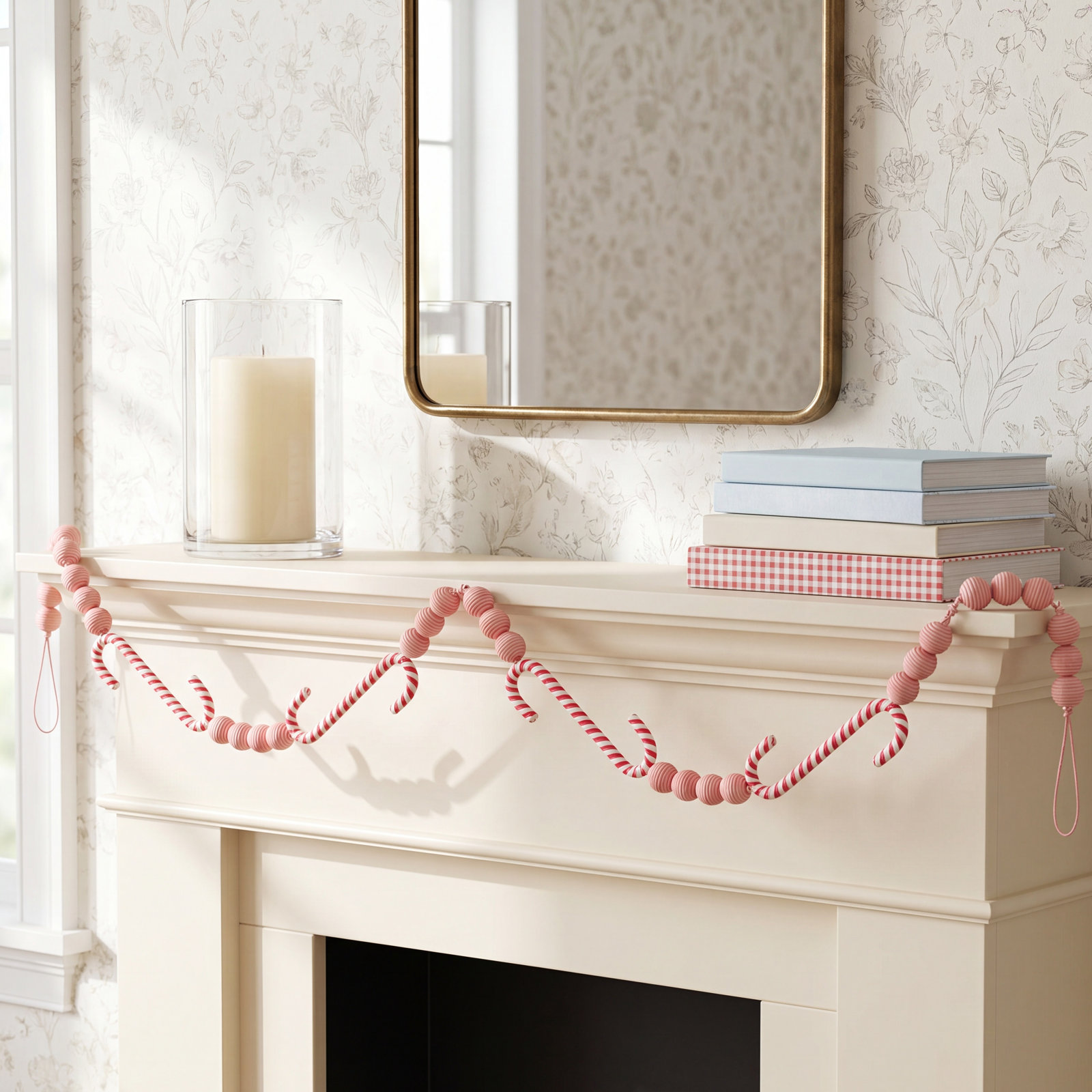 Christmas in the Village 96" Christmas Garland, Red