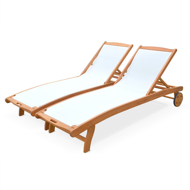 Alekos 196cm Long Reclining Double Chaise, White