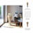 Tall Flared Ceramic Floor Vase for Living Room Home Decor - Modern Chiseled Stoneware Table Flower Vase for Bedroom or Office Display - Ivory & Brown-746788635
