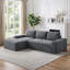 Canapé d'angle Cloud de 264 cm (104 po), canapé modulaire moderne en velours côtelé sans armature, en forme de L, avec assise profonde, méridienne à gauche ou à droite, aucun assemblage requis pour le salon ou la chambre à coucher-1882808631-1882808635