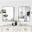 Miroir de salle de bain en métal avec cadre en métal noir 24 po x 36 po - élégant pour la chambre à coucher, le salon et la salle de bain rectangulaire élégante-551528642-551528643