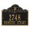 Acanthus Monogram 3-Line Wall Address Plaque