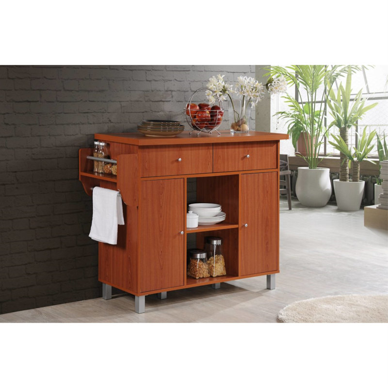 46.65 " W Kitchen Island, Cherry
