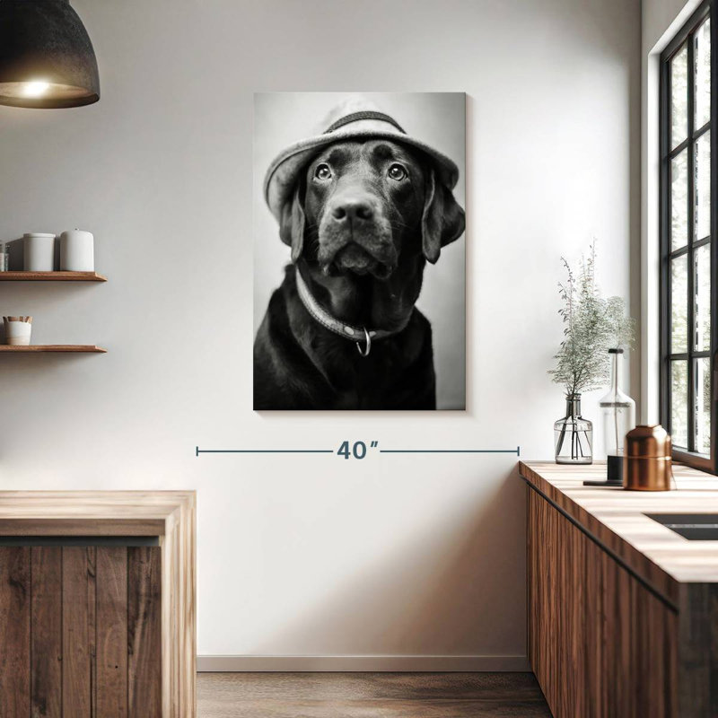 Brampt Black Labrador Boss, 39" H x 26" W