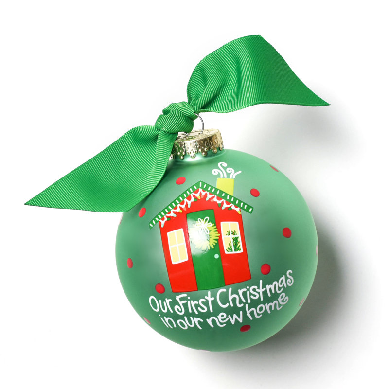 Ornement boule de verre new home christmas the first christmas