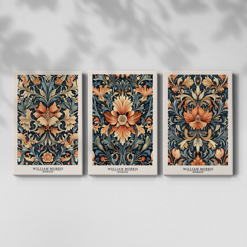 Série sur toile tendue sur mesure - 3 pièces, H 12 po x l 24 po
