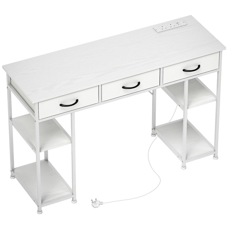 MDF Steel Desk, White