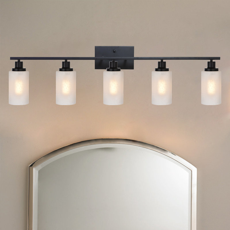 Éclairage de salle de bain à intensité variable 5 lumières Arnoldine, Noir