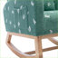 Chaise berçante pour chambre de bébé, chaise berçante moderne Mid-Century l 26,8 po avec poche latérale, Boucle verte | Boucle | Mousse