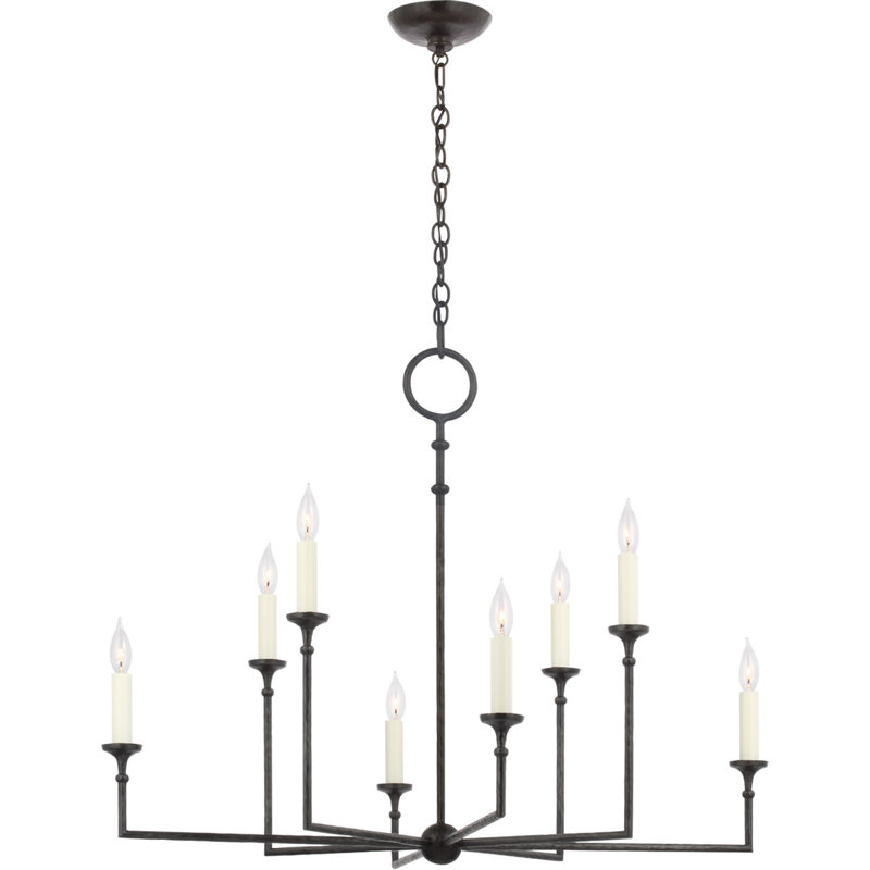 Rowen 8 - Light Chandelier, 30" H x 38" W x 38" D