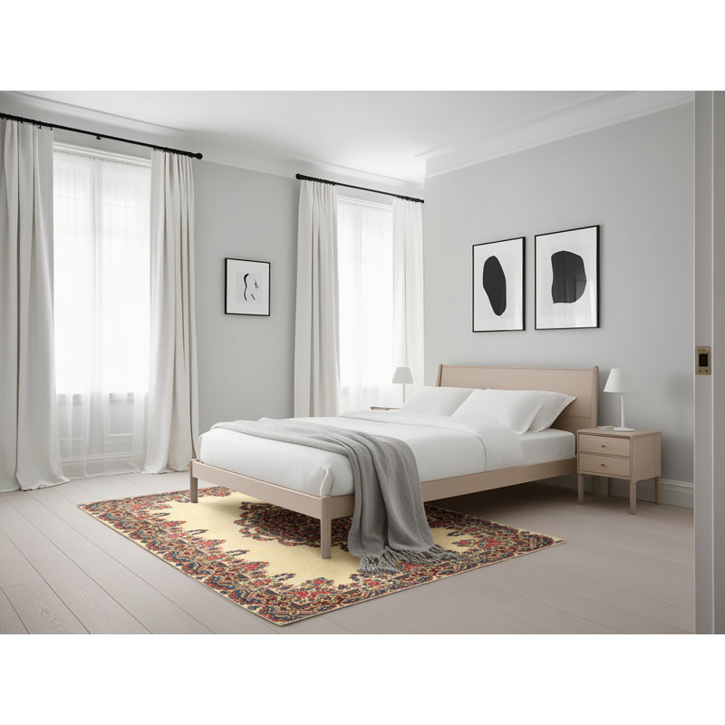 Tapis brun/beige traditionnel Vieux, Rectangle 5 pi x 7 pi