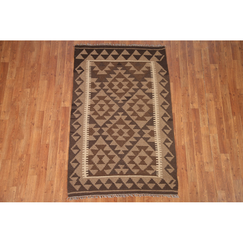 Reversible Wool Kilim Area Rug 3x5
