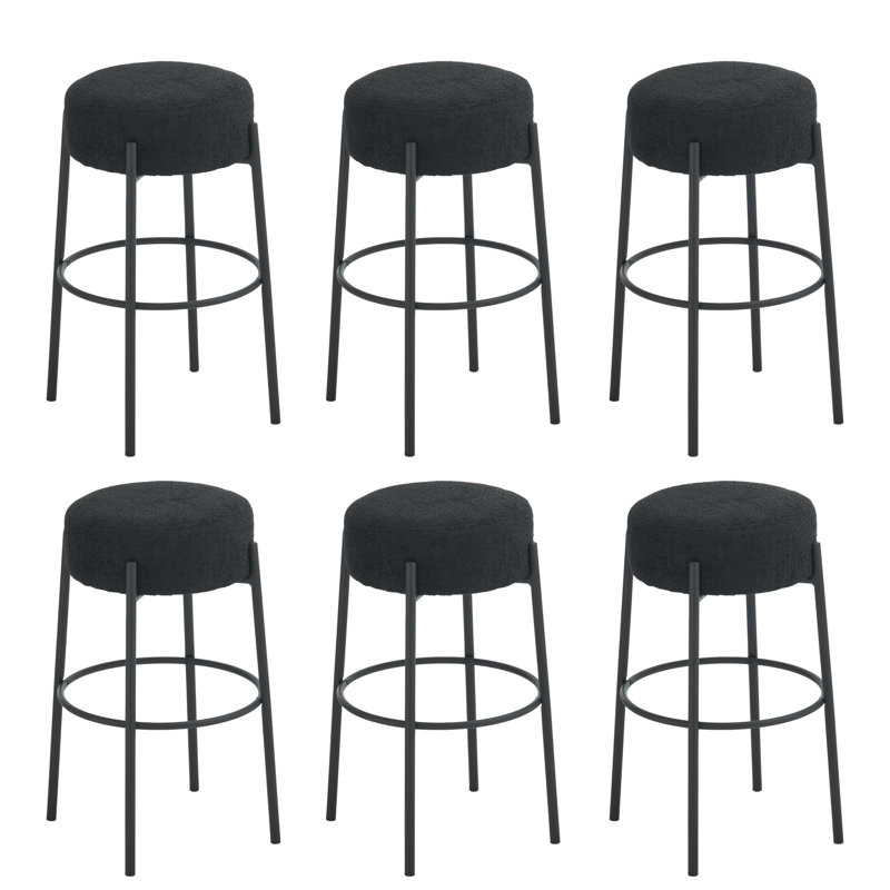 Tabouret de bar Kynlee, 6, Gris foncé, Tabouret de bar (siège d'une hauteur de 30 po)