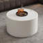 Table basse de salon en blanc pur avec plateau en verre trempé et rangement caché, 27,56 po de largeur-129986013-134292446