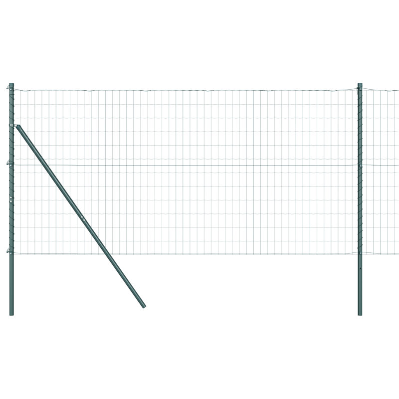 Galvanised Steel Border Fencing, 120 x 2500 x 0.2 cm, Green