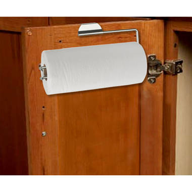 Wall/ Under Cabinet Mounted Paper Towel Holder (Set of 2) Rebrilliant Color: Brushed Nickel
