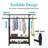 Latitude Run® 3 Layers Double Rail Clothes Rack