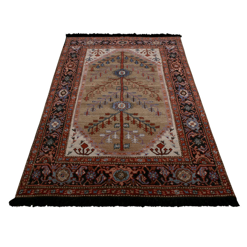 Burano Hand Knotted Wool Geometric Area Rug, Rectangle 10' x 14'
