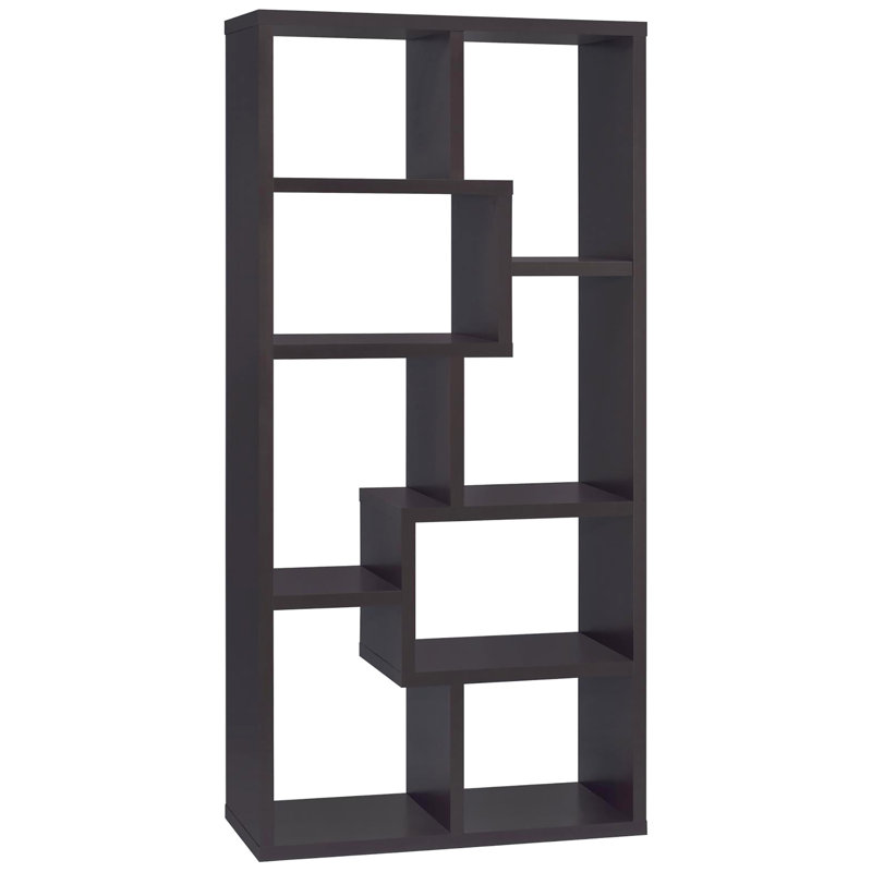 Étagère géométrique à 8 tablettes Cappuccino - Organisez efficacement votre espace, Cappuccino