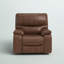 Fauteuil inclinable standard en cuir grainé de 41 po de large Flagg-541991446
