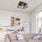 2-Light Black Farmhouse Flush Mount