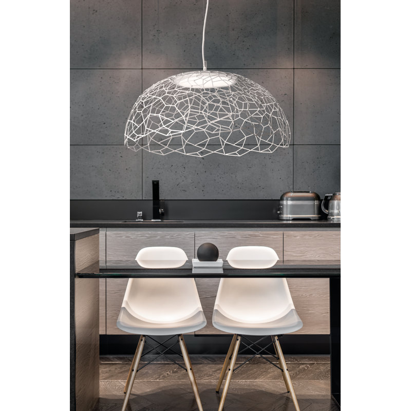 1 - Light LED Dome Pendant, 173cm H x 60cm W x 60cm D