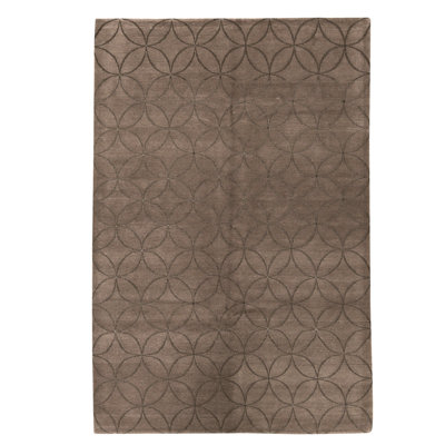 Hand Knotted Area Rug in Brown